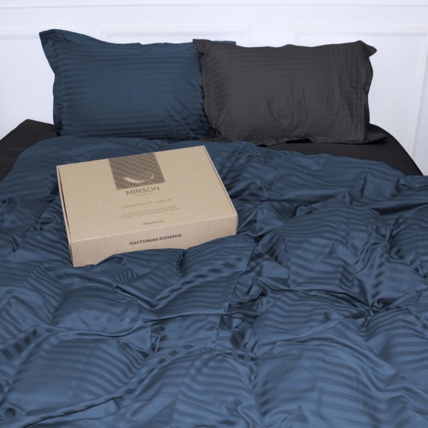 Фото - Комплект постільної білизни MirSon Satin Stripe 30-0020 +30-0012 Ennayard 143х210 см (2200005266069)