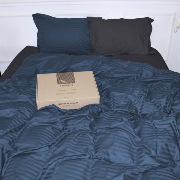 Фото - Комплект постільної білизни MirSon Satin Stripe 30-0020 +30-0012 Ennayard 143х210 см (2200005266069)