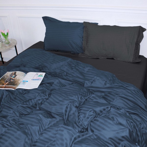 Фото - Комплект постільної білизни MirSon Satin Stripe 30-0020 +30-0012 Ennayard 143х210 см (2200005266069)