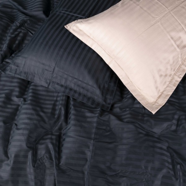 Фото - Комплект постільної білизни MirSon Satin Stripe 30-0021 +30-0004 Sleimy 143х210 см (2200005266267)