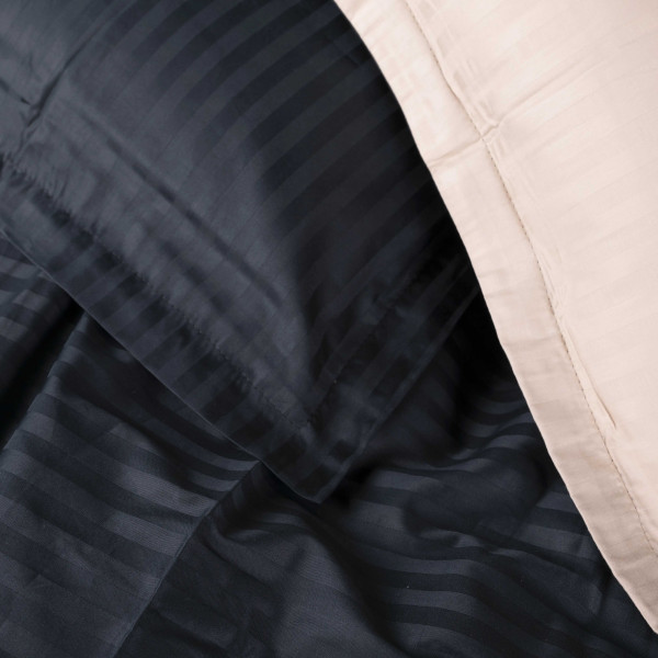 Фото - Комплект постільної білизни MirSon Satin Stripe 30-0021 +30-0004 Sleimy 200х220 см (2200005266304)