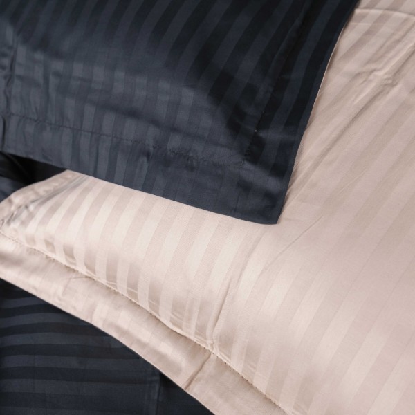 Фото - Комплект постільної білизни MirSon Satin Stripe 30-0021 +30-0004 Sleimy 143х210 см (2200005266267)