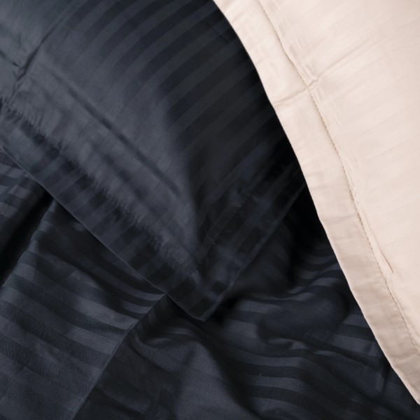 Фото - Комплект постельного белья MirSon Satin Stripe 30-0021 +30-0004 Sleimy 220х240 см King Size (2200005266281)