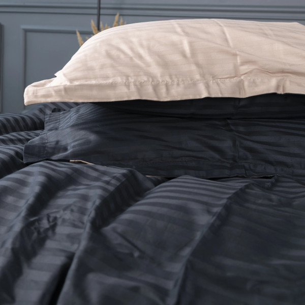 Фото - Комплект постельного белья MirSon Satin Stripe 30-0021 +30-0004 Sleimy 143х210 см (2200005266311)