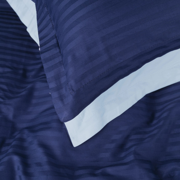 Фото - Комплект постільної білизни MirSon Satin Stripe 30-0021 +30-0015 Edaliz 220х240 см King Size (2200005266687)