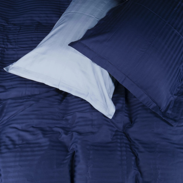 Фото - Комплект постільної білизни MirSon Satin Stripe 30-0021 +30-0015 Edaliz 220х240 см King Size (2200005266687)