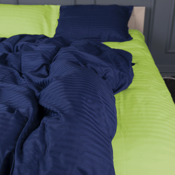 Фото - Комплект постільної білизни MirSon Satin Stripe 30-0021 +30-0016 Ballat 220х240 см King Size (2200005266885)