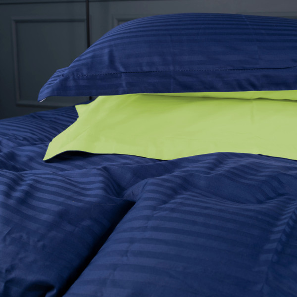 Фото - Комплект постільної білизни MirSon Satin Stripe 30-0021 +30-0016 Ballat 220х240 см King Size (2200005266885)