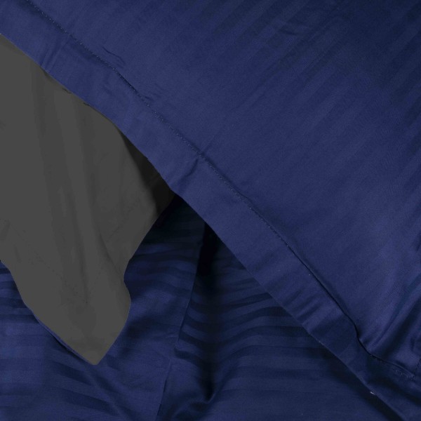 Фото - Комплект постільної білизни MirSon Satin Stripe 30-0021 +30-0017 Serikan 175х210 см (2200005267097)