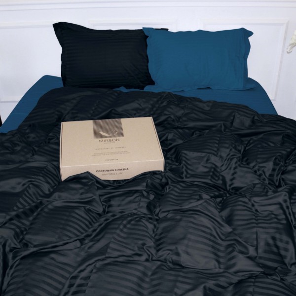 Фото - Комплект постільної білизни MirSon Satin Stripe 30-0021 +30-0019 Minhvan 175х210 см (2200005267295)