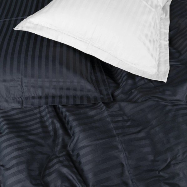 Фото - Комплект постельного белья MirSon Satin Stripe 30-0021 +30-0001 Atanelly 220х240 см King Size (2200005267486)