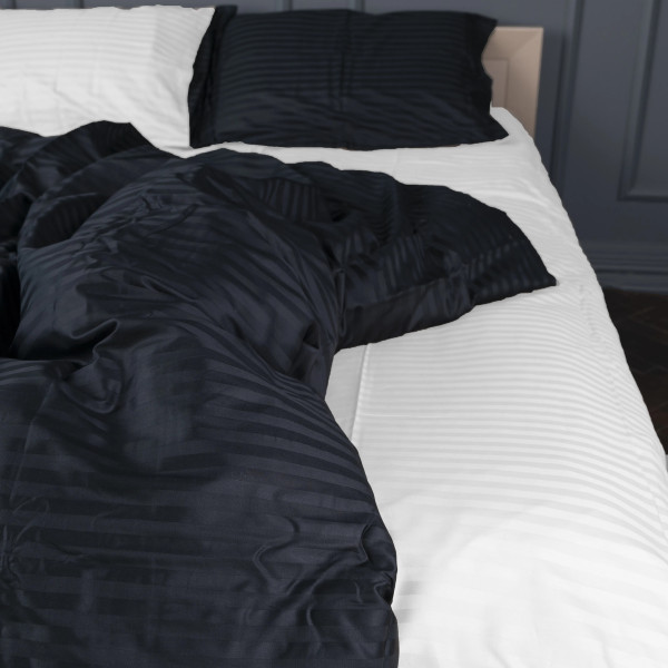 Фото - Комплект постельного белья MirSon Satin Stripe 30-0021 +30-0001 Atanelly 143х210 см (2200005267516)