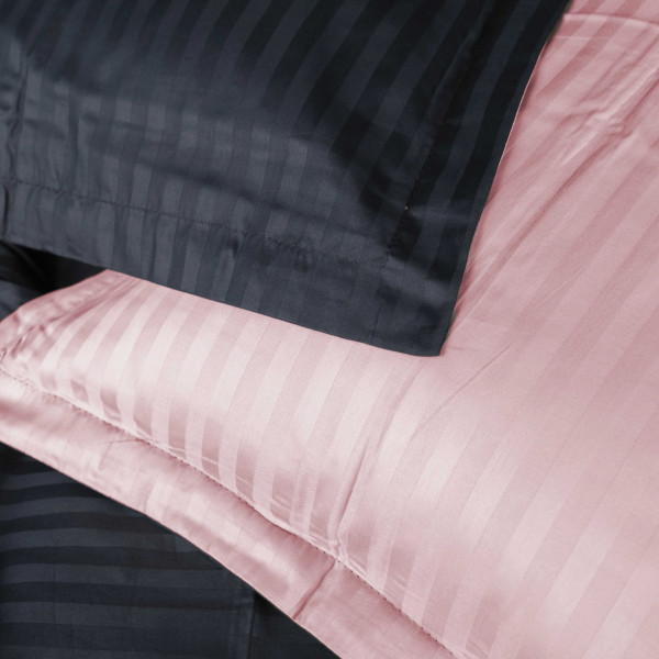 Фото - Комплект постільної білизни MirSon Satin Stripe 30-0021 +30-0007 Esandiora 200х220 см (2200005267707)