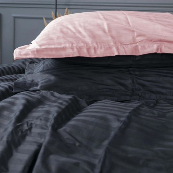 Фото - Комплект постільної білизни MirSon Satin Stripe 30-0021 +30-0007 Esandiora 143х210 см (2200005267714)