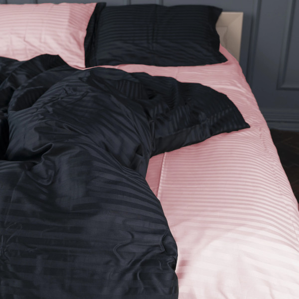 Фото - Комплект постільної білизни MirSon Satin Stripe 30-0021 +30-0007 Esandiora 220х240 см King Size (2200005267684)