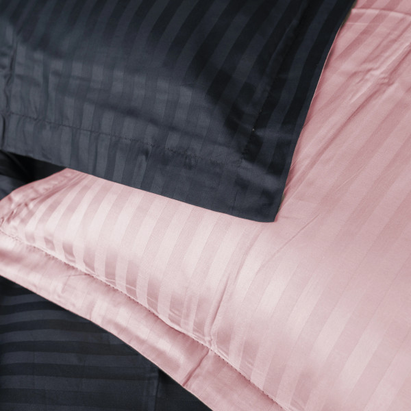 Фото - Комплект постільної білизни MirSon Satin Stripe 30-0021 +30-0007 Esandiora 220х240 см King Size (2200005267684)