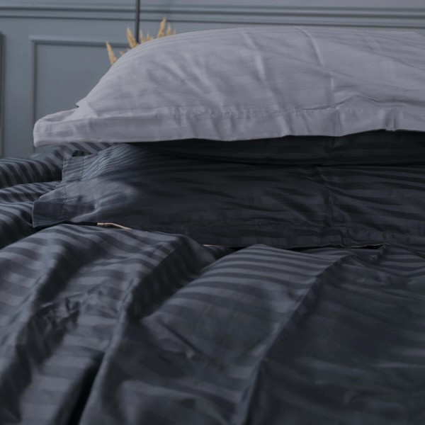 Фото - Комплект постільної білизни MirSon Satin Stripe 30-0021 +30-0012 Yamindi 175х210 см (2200005268094)
