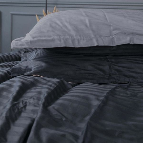 Фото - Комплект постельного белья MirSon Satin Stripe 30-0021 +30-0012 Yamindi 200х220 см (2200005268100)