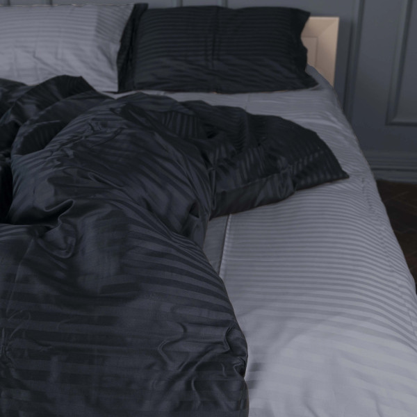 Фото - Комплект постельного белья MirSon Satin Stripe 30-0021 +30-0012 Yamindi 200х220 см (2200005268100)