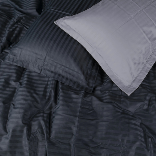 Фото - Комплект постільної білизни MirSon Satin Stripe 30-0021 +30-0012 Yamindi 220х240 см King Size (2200005268087)