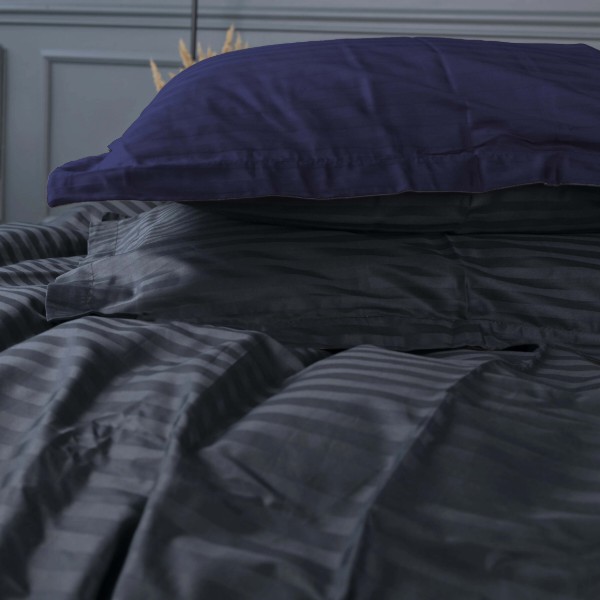 Фото - Комплект постельного белья MirSon Satin Stripe 30-0021 +30-0020 Likana 143х210 см (2200005268315)