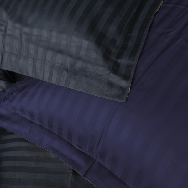 Фото - Комплект постільної білизни MirSon Satin Stripe 30-0021 +30-0020 Likana 220х240 см King Size (2200005268285)