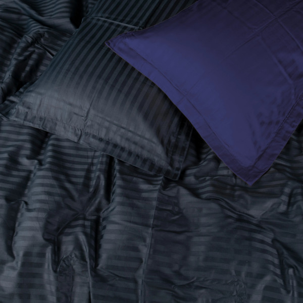 Фото - Комплект постільної білизни MirSon Satin Stripe 30-0021 +30-0020 Likana 220х240 см King Size (2200005268285)