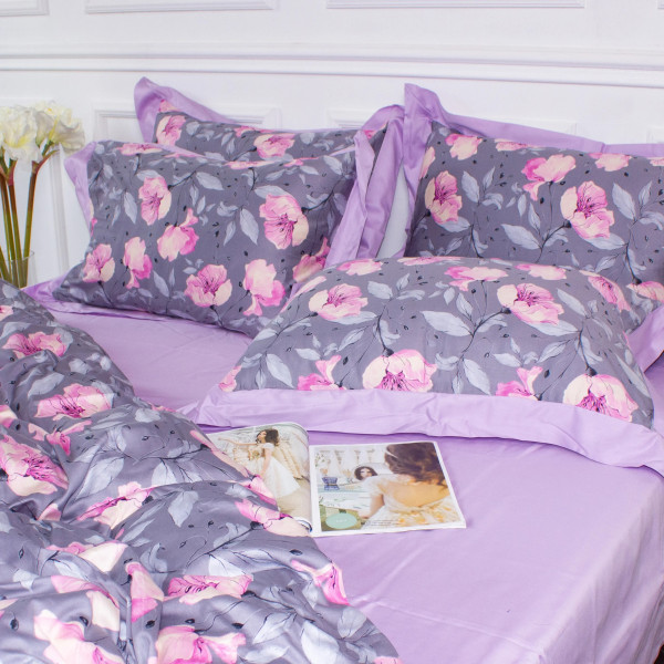 Фото - Комплект постельного белья MirSon Satin print Elit Aster 220х240 см (2200005393833)
