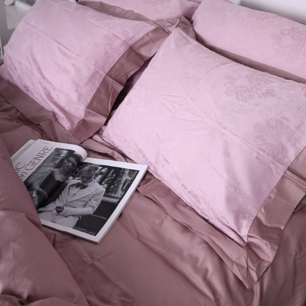 Фото - Комплект постільної білизни MirSon Satin Жаккард Golden wheat 220х240 см (2200005395516)