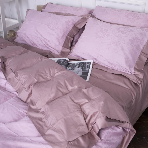 Фото - Комплект постільної білизни MirSon Satin Жаккард Golden wheat 220х240 см (2200005395516)