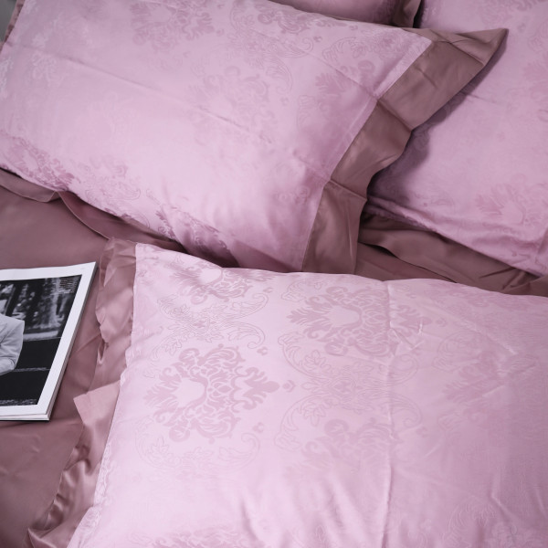 Фото - Комплект постільної білизни MirSon Satin Жаккард Golden wheat 220х240 см (2200005395516)