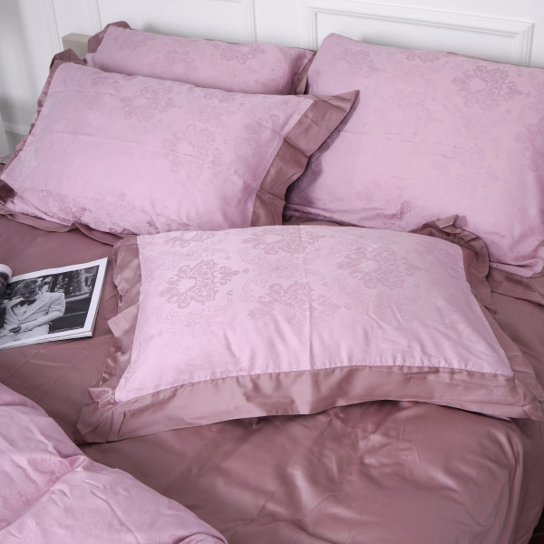 Фото - Комплект постільної білизни MirSon Satin Жаккард Golden wheat 220х240 см (2200005395516)