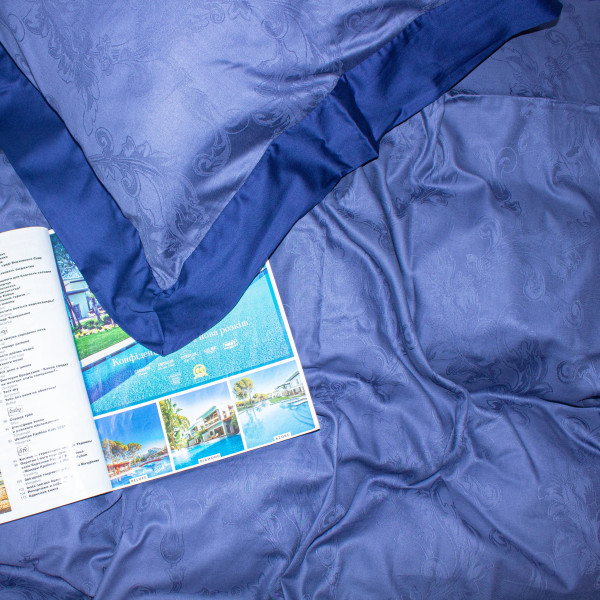 Фото - Комплект постільної білизни MirSon Satin Жаккард Raging sea 220х240 см (2200005395936)