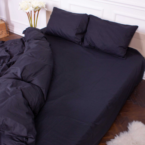 Фото - Комплект постільної білизни MirSon Ranforce Elite Бязь 16-9000 Black Stone (2200005898420)