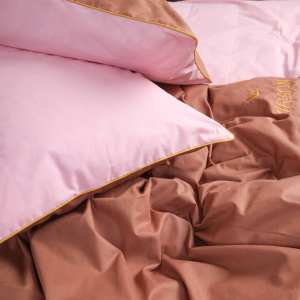 Фото - Комплект постельного белья MirSon Ranforce Elite Corner "Riccarda" (14-1312 + 15-1511) 220х240 см (2200008400613)