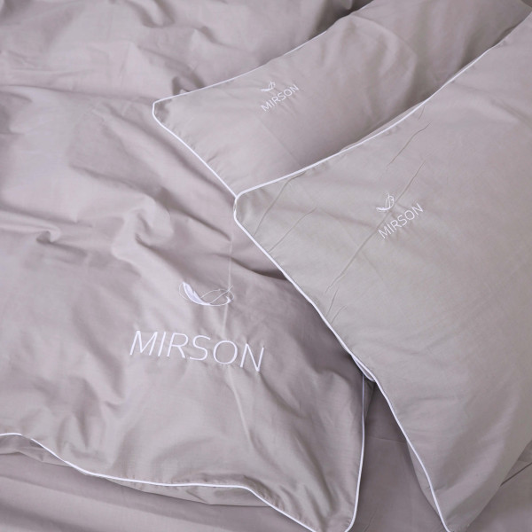 Фото - Комплект постільної білизни MirSon Ranforce Elite Corner 16-5703 "Light Gray" 143х210 см (2200008400774)