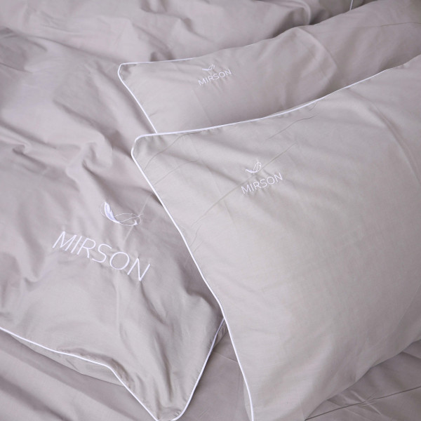 Фото - Комплект постільної білизни MirSon Ranforce Elite Corner 16-5703 "Light Gray" 143х210 см (2200008400774)