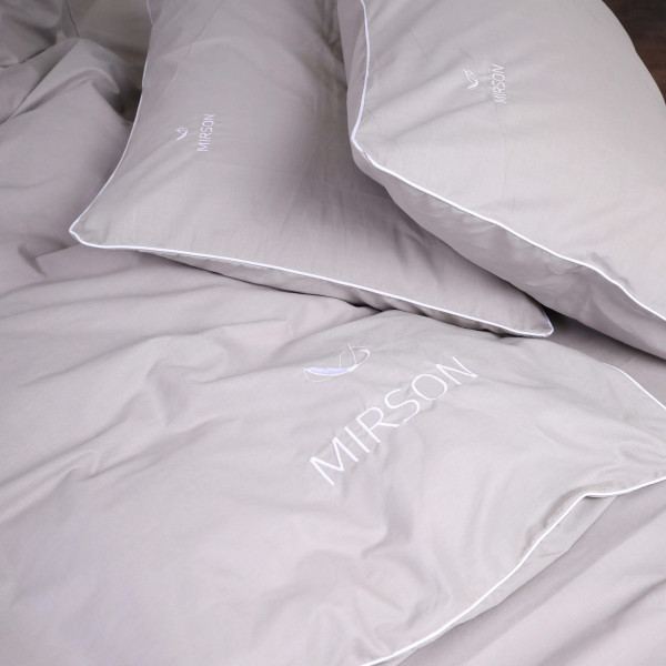 Фото - Комплект постільної білизни MirSon Ranforce Elite Corner 16-5703 "Light Gray" 143х210 см (2200008400774)