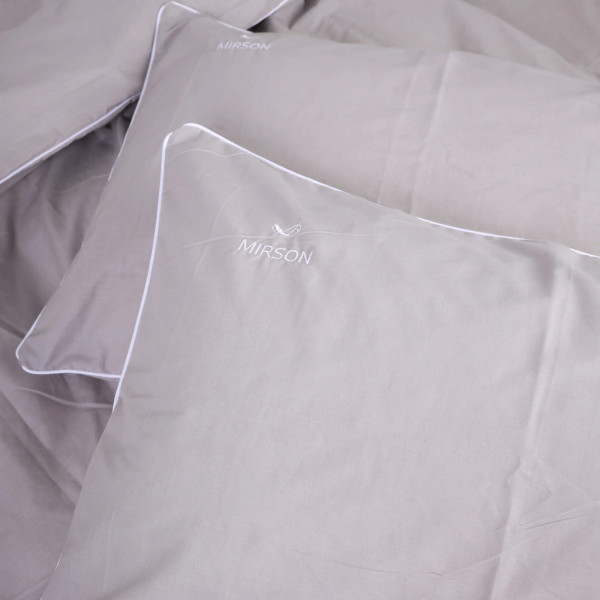 Фото - Комплект постільної білизни MirSon Ranforce Elite Corner 16-5703 "Light Gray" 143х210 см (2200008400774)