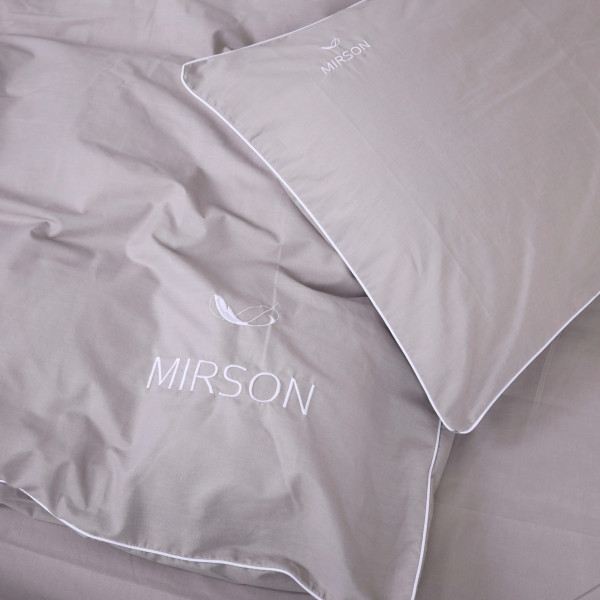 Фото - Комплект постільної білизни MirSon Ranforce Elite Corner 16-5703 "Light Gray" 143х210 см (2200008400774)