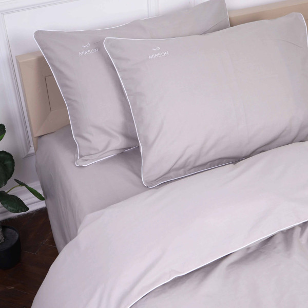 Фото - Комплект постельного белья MirSon Ranforce Elite Corner 16-5703 "Light Gray" 220х240 см (2200008400828)
