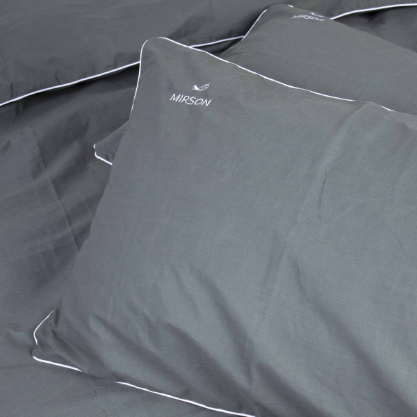 Фото - Комплект постільної білизни MirSon Ranforce Elite Corner 16-7000 "Green Grey" 220х240 см (2200008401313)