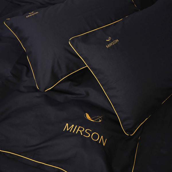 Фото - Комплект постільної білизни MirSon Ranforce Elite Corner 16-9000 "Black Stone" 143х210 см (2200008401337)