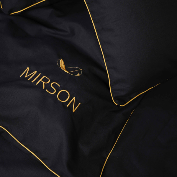 Фото - Комплект постільної білизни MirSon Ranforce Elite Corner 16-9000 "Black Stone" 143х210 см (2200008401337)