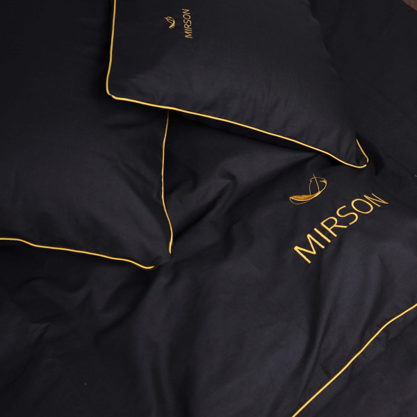 Фото - Комплект постільної білизни MirSon Ranforce Elite Corner 16-9000 "Black Stone" 143х210 см (2200008401337)