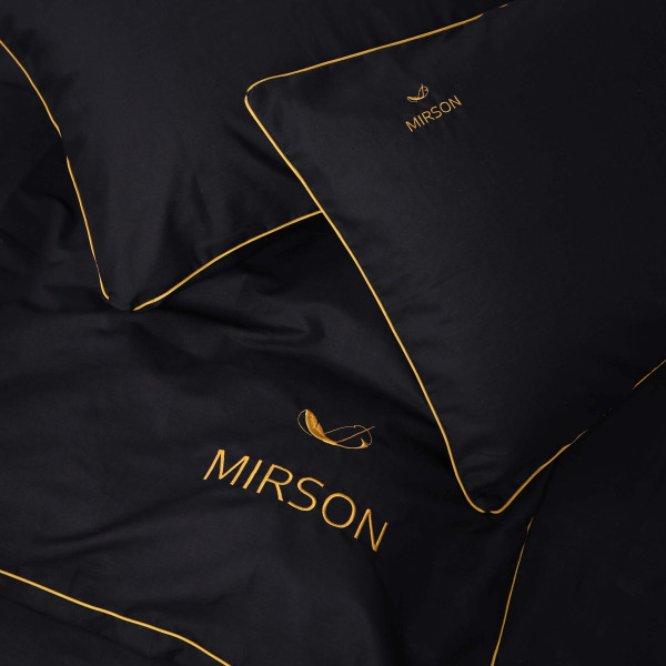 Фото - Комплект постільної білизни MirSon Ranforce Elite Corner 16-9000 "Black Stone" 143х210 см (2200008401337)