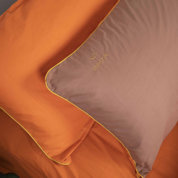 Фото - Комплект постельного белья MirSon Ranforce Elite Corner "Evelina" (13-1027 + 15-1511) 143х210 см (2200008401474)