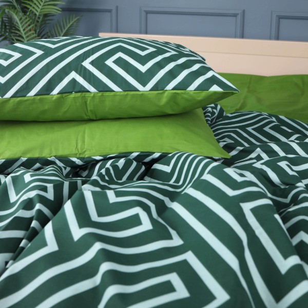 Фото - Комплект постільної білизни MirSon 200х220 см 17-0632 Diamond Emerald Бязь (2200008466046)