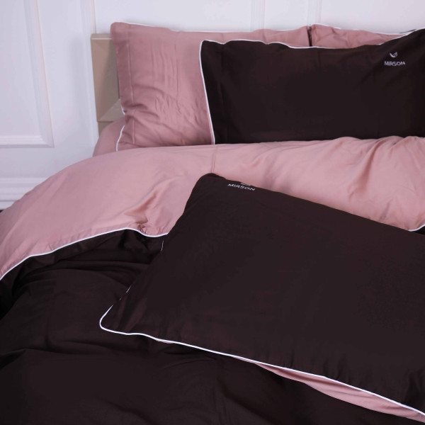 Фото - Комплект постельного белья MirSon 0165 + 0211 Cappuccino Corner Сатин (2200008712280)