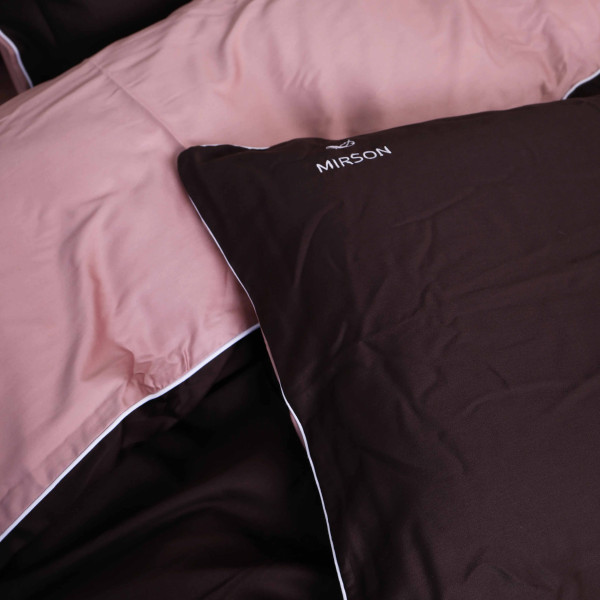 Фото - Комплект постельного белья MirSon 0165 + 0211 Cappuccino Corner Сатин (2200008712280)